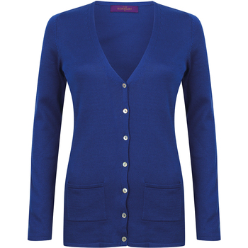 Textil Mulher Casacos de malha Henbury Fine Knit Azul
