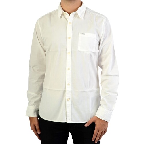 Textil Homem Camisas mangas comprida Pepe jeans 115455 Branco