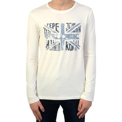 Textil Rapaz T-shirt mangas compridas Pepe jeans 116168 Bege